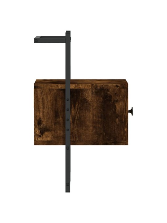Noční stolky nástěnné 2 ks kouřový dub 35 x 30 x 51 cm kompozit