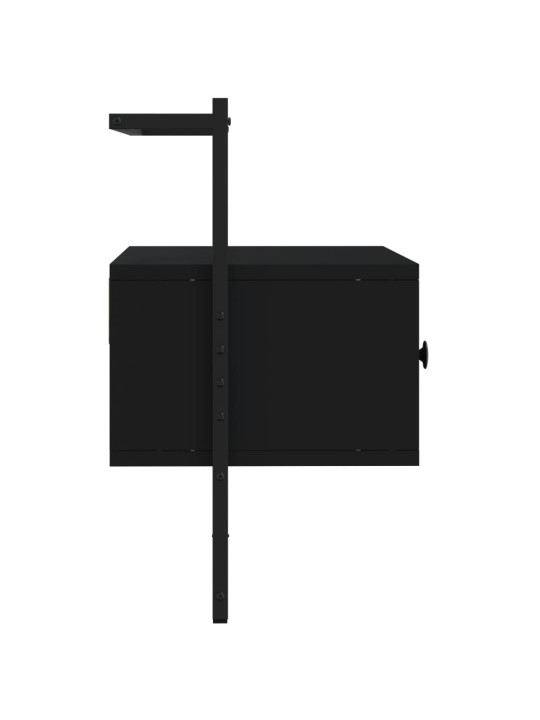 TV skříňka nástěnná černá 60,5 x 30 x 51 cm kompozitní dřevo