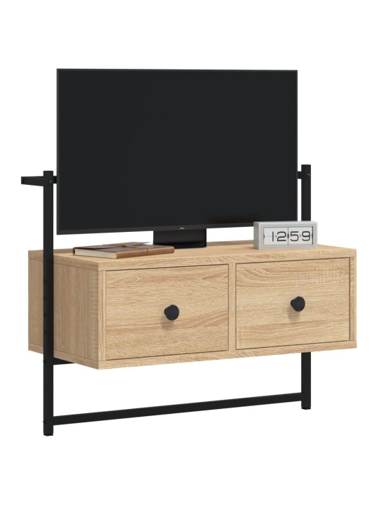 TV skříňka nástěnná dub sonoma 60,5x30x51 cm kompozitní dřevo