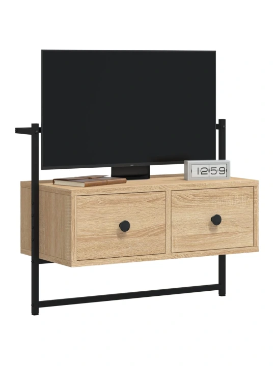 TV skříňka nástěnná dub sonoma 60,5x30x51 cm kompozitní dřevo