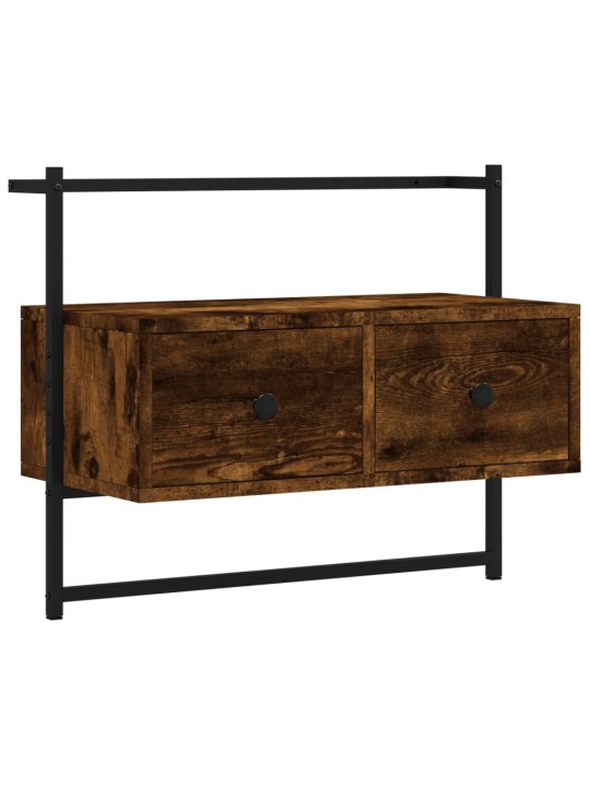 TV skříňka nástěnná kouřový dub 60,5x30x51 cm kompozitní dřevo