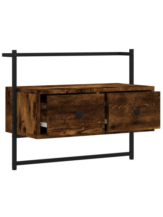 TV skříňka nástěnná kouřový dub 60,5x30x51 cm kompozitní dřevo