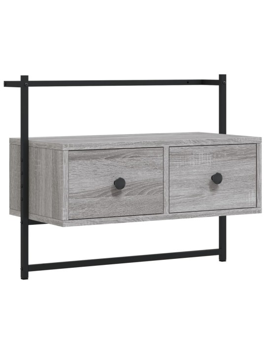 TV skříňka nástěnná šedá sonoma 60,5x30x51 cm kompozitní dřevo