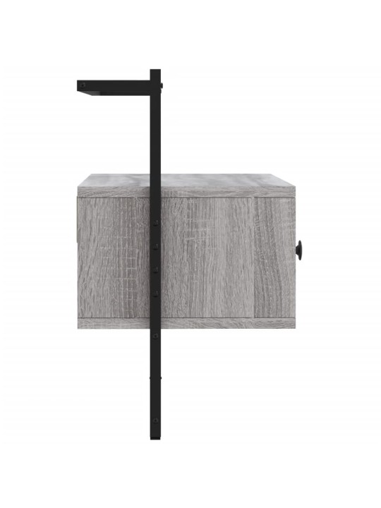 TV skříňka nástěnná šedá sonoma 60,5x30x51 cm kompozitní dřevo