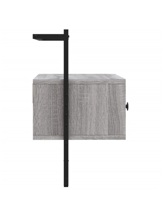 TV skříňka nástěnná šedá sonoma 60,5x30x51 cm kompozitní dřevo