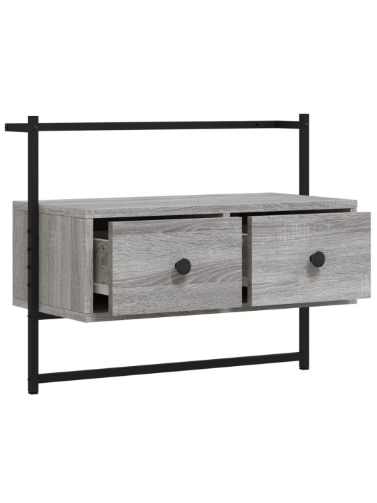 TV skříňka nástěnná šedá sonoma 60,5x30x51 cm kompozitní dřevo