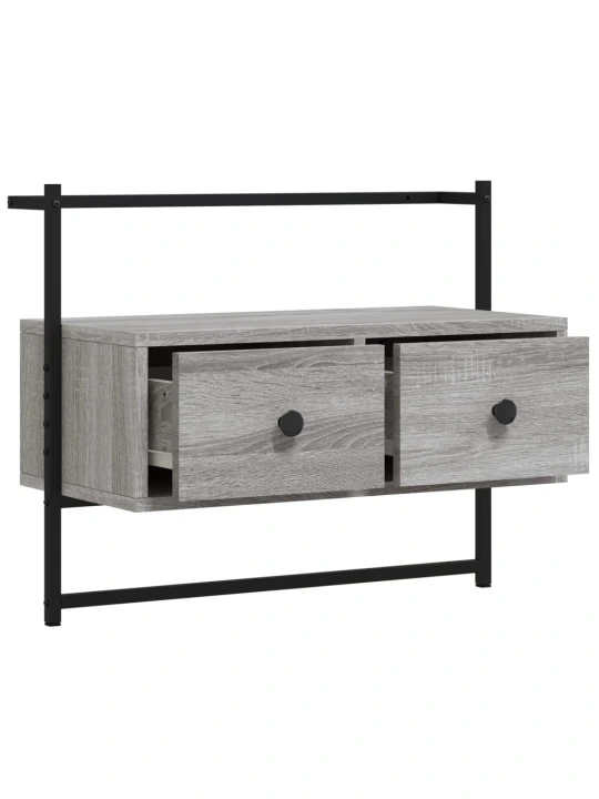 TV skříňka nástěnná šedá sonoma 60,5x30x51 cm kompozitní dřevo