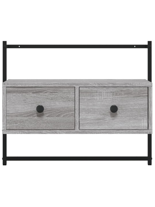 TV skříňka nástěnná šedá sonoma 60,5x30x51 cm kompozitní dřevo