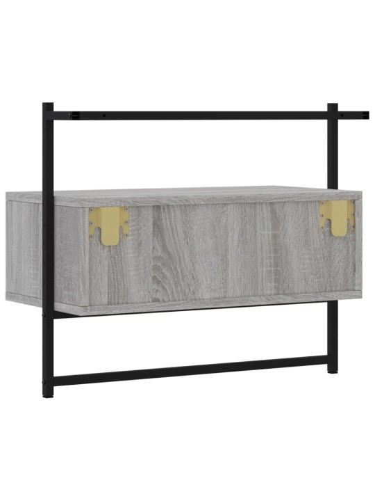 TV skříňka nástěnná šedá sonoma 60,5x30x51 cm kompozitní dřevo