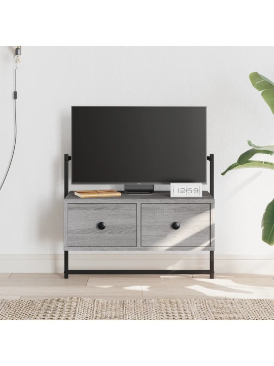 TV skříňka nástěnná šedá sonoma 60,5x30x51 cm kompozitní dřevo