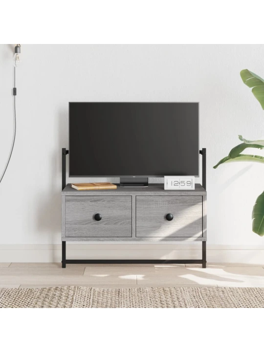TV skříňka nástěnná šedá sonoma 60,5x30x51 cm kompozitní dřevo