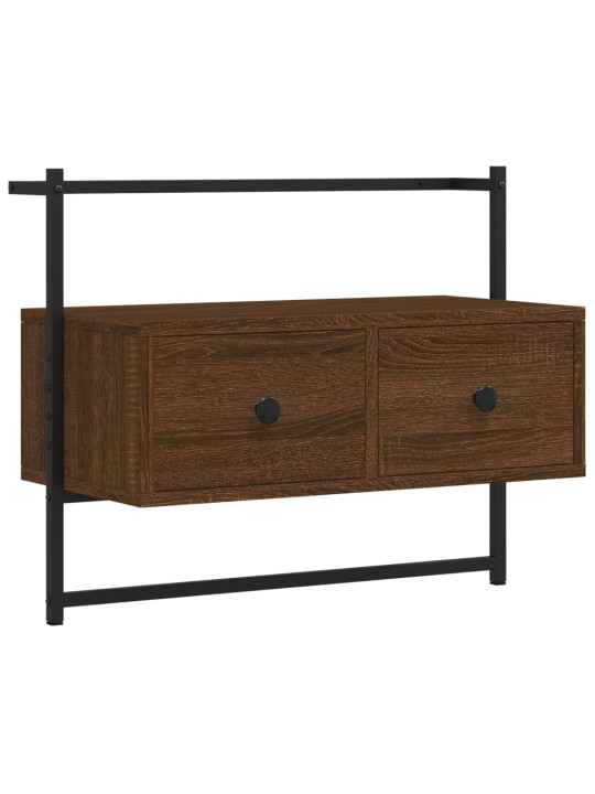 TV skříňka nástěnná hnědý dub 60,5x30x51 cm kompozitní dřevo