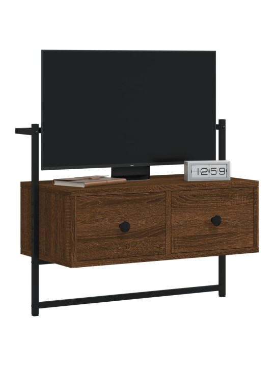 TV skříňka nástěnná hnědý dub 60,5x30x51 cm kompozitní dřevo