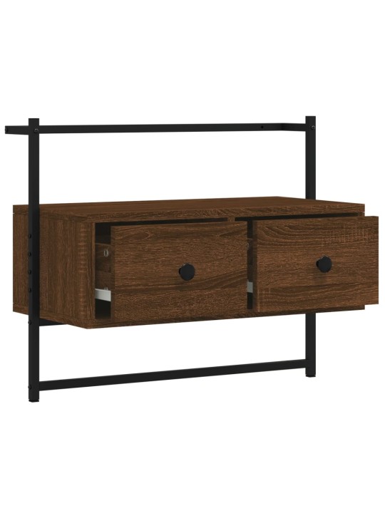 TV skříňka nástěnná hnědý dub 60,5x30x51 cm kompozitní dřevo