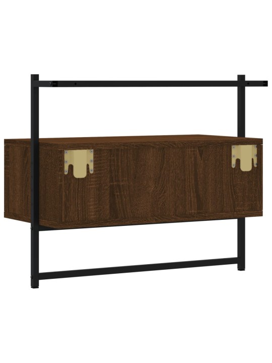 TV skříňka nástěnná hnědý dub 60,5x30x51 cm kompozitní dřevo