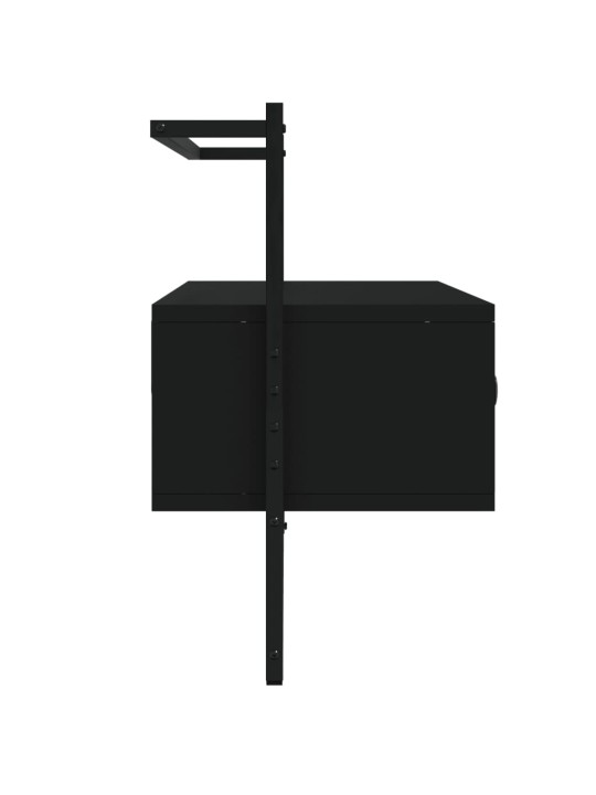 TV skříňka nástěnná černá 100,5 x 30 x 51 cm kompozitní dřevo