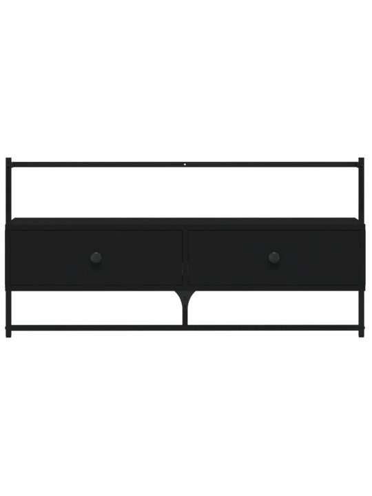 TV skříňka nástěnná černá 100,5 x 30 x 51 cm kompozitní dřevo