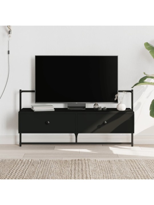 TV skříňka nástěnná černá 100,5 x 30 x 51 cm kompozitní dřevo
