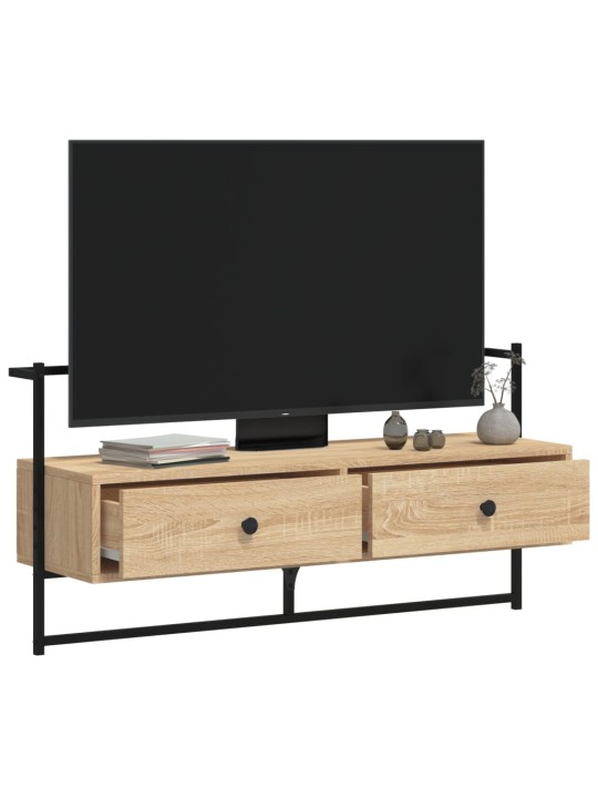 TV skříňka nástěnná dub sonoma 100,5x30x51 cm kompozitní dřevo