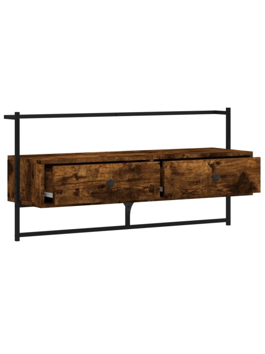 TV skříňka nástěnná kouřový dub 100,5x30x51 cm kompozitní dřevo