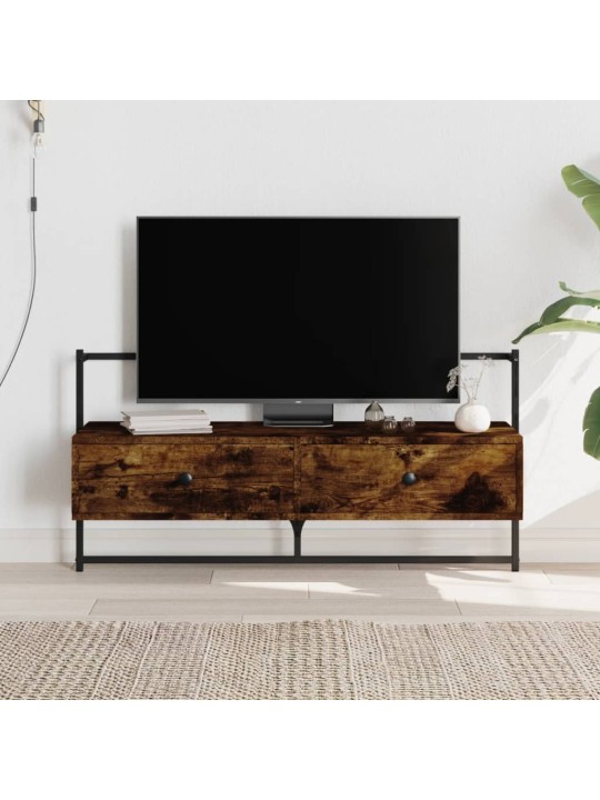 TV skříňka nástěnná kouřový dub 100,5x30x51 cm kompozitní dřevo