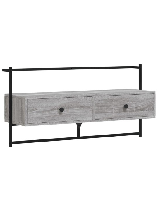 TV skříňka nástěnná šedá sonoma 100,5x30x51 cm kompozitní dřevo