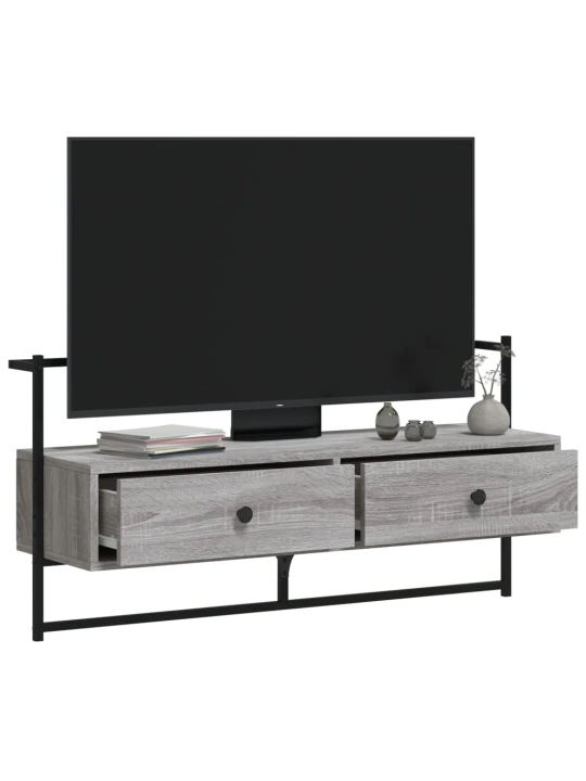 TV skříňka nástěnná šedá sonoma 100,5x30x51 cm kompozitní dřevo