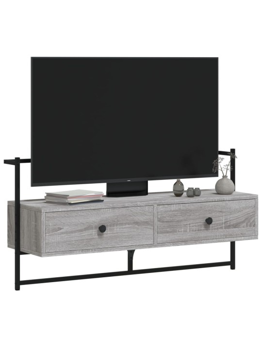 TV skříňka nástěnná šedá sonoma 100,5x30x51 cm kompozitní dřevo