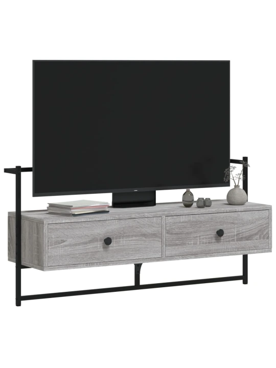 TV skříňka nástěnná šedá sonoma 100,5x30x51 cm kompozitní dřevo