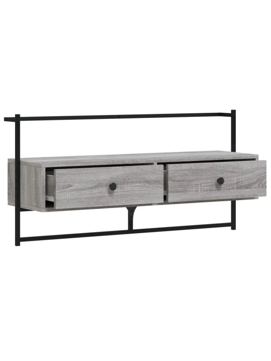 TV skříňka nástěnná šedá sonoma 100,5x30x51 cm kompozitní dřevo