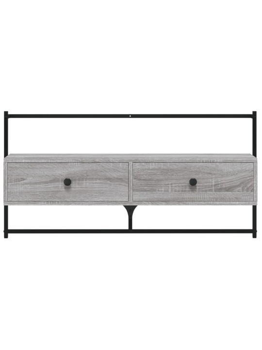 TV skříňka nástěnná šedá sonoma 100,5x30x51 cm kompozitní dřevo