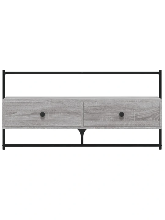 TV skříňka nástěnná šedá sonoma 100,5x30x51 cm kompozitní dřevo