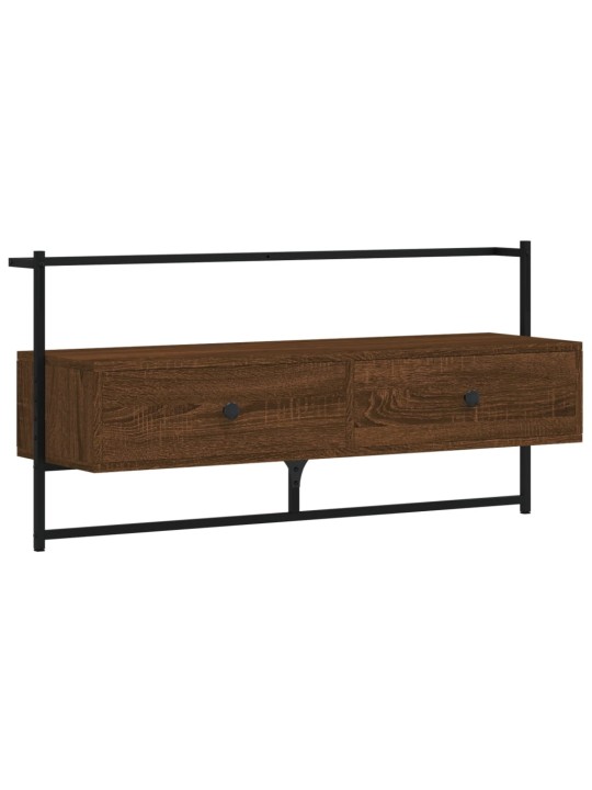 TV skříňka nástěnná hnědý dub 100,5x30x51 cm kompozitní dřevo
