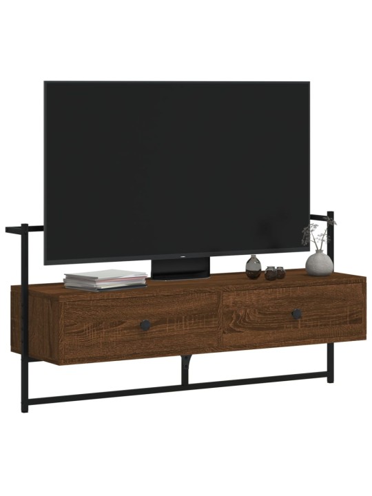TV skříňka nástěnná hnědý dub 100,5x30x51 cm kompozitní dřevo