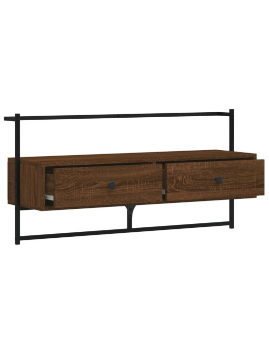 TV skříňka nástěnná hnědý dub 100,5x30x51 cm kompozitní dřevo