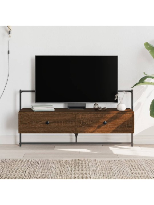 TV skříňka nástěnná hnědý dub 100,5x30x51 cm kompozitní dřevo