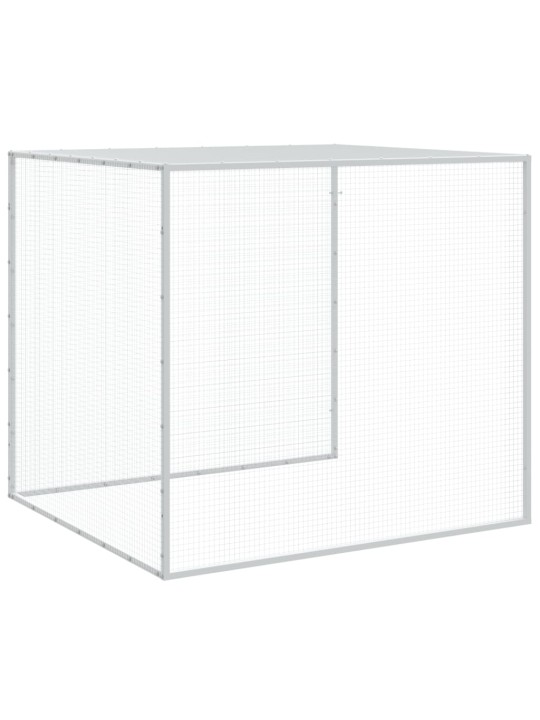 Klec pro kuřata se střechou antracitová 203 x 98 x 90 cm ocel