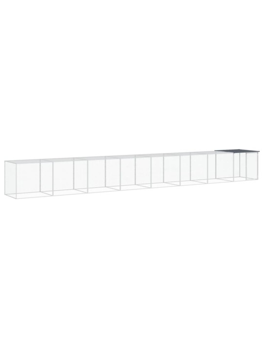 Klec pro kuřata se střechou antracitová 803 x 98 x 90 cm ocel