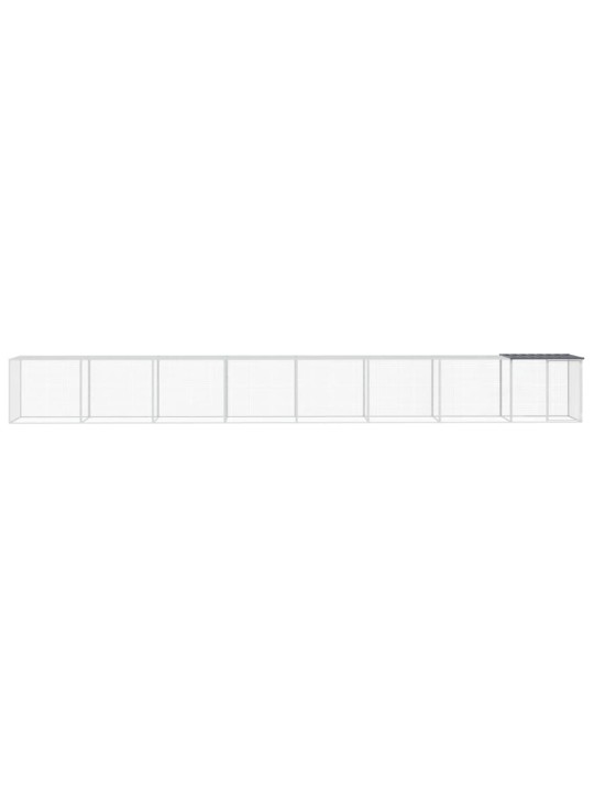 Klec pro kuřata se střechou antracitová 803 x 98 x 90 cm ocel
