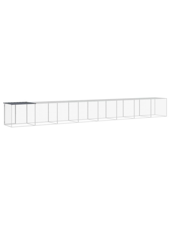 Klec pro kuřata se střechou antracitová 803 x 98 x 90 cm ocel
