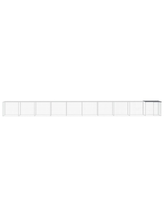 Klec pro kuřata se střechou antracitová 1 003 x 98 x 90 cm ocel