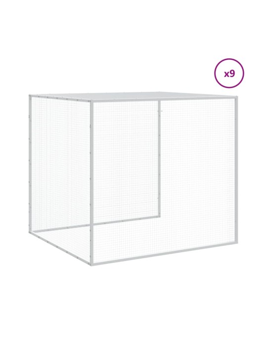Klec pro kuřata se střechou antracitová 1 003 x 98 x 90 cm ocel
