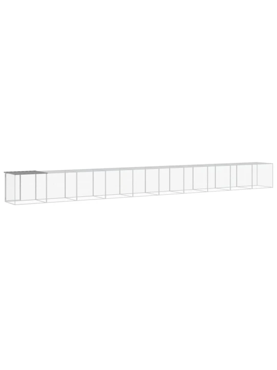 Klec pro kuřata se střechou světle šedá 1 003 x 98 x 90 cm ocel
