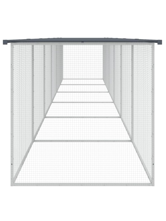 Klec pro kuřata se střechou antracitová 603 x 98 x 90 cm ocel
