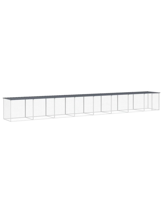 Klec pro kuřata se střechou antracitová 803 x 98 x 90 cm ocel