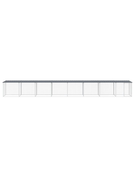 Klec pro kuřata se střechou antracitová 803 x 98 x 90 cm ocel