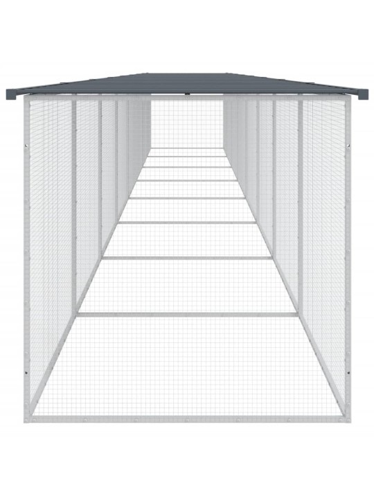 Klec pro kuřata se střechou antracitová 803 x 98 x 90 cm ocel