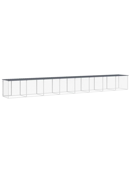 Klec pro kuřata se střechou antracitová 803 x 98 x 90 cm ocel