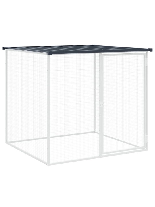 Klec pro kuřata se střechou antracitová 803 x 98 x 90 cm ocel