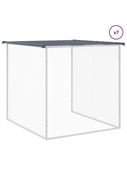 Klec pro kuřata se střechou antracitová 803 x 98 x 90 cm ocel